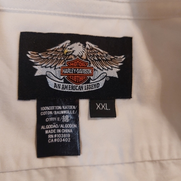 Harley Davidson Mens Short Sleeve Button Front Shirt - Picture 2 of 4